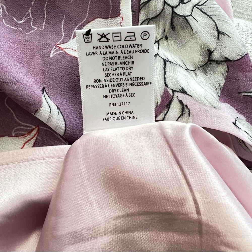 Belle Badgley Mischka Floral Halter Tie Neck Rhisa Midi Dress Lilac - Picture 10 of 13